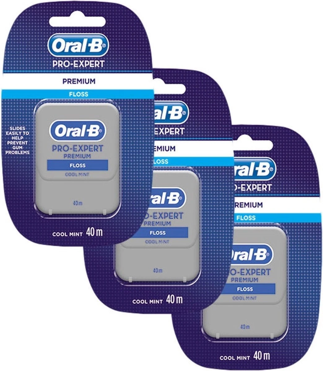 Oral B Oral-B Pro-Expert Premium Flosdraad - 3 X 40 M - Voordeelverpakking 1 Oral B Oral-B Pro-Expert Premium Flosdraad - 3 X 40 M - Voordeelverpakking