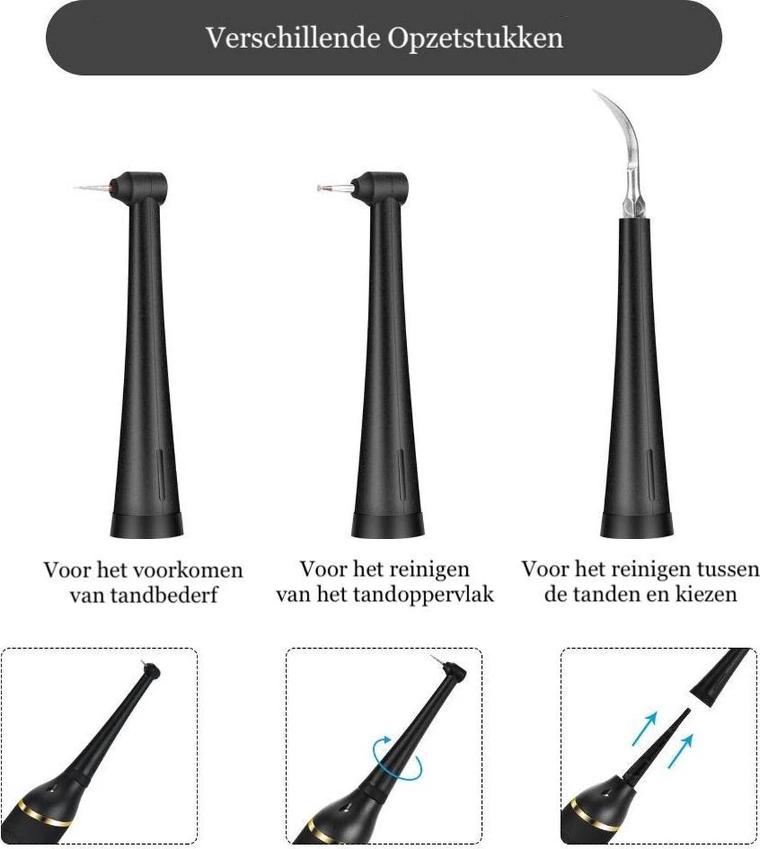 Elektrische Tandsteen Verwijderaar - Tandplak Verwijderaar - Inclusief Tandarts Set 2 Elektrische Tandsteen Verwijderaar - Tandplak Verwijderaar - Inclusief Tandarts Set - Afbeelding 2