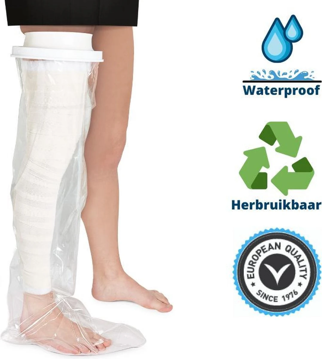 VITILITY Douchehoes Been Heel - Gipshoes - Gips En Verband Bescherming Tegen Vocht 11 VITILITY Douchehoes Been Heel - Gipshoes - Gips En Verband Bescherming Tegen Vocht - Afbeelding 11
