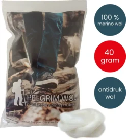 Merkloos 40 Gram - Pelgrim Wol Antidruk Wandelwol - Nummer *1* Anti Druk Wol Voor Voeten - Biologische Teenspreider En Blarenpleisters - Hielspoor - Likdoorn - Wintertenen - 100% Merino Wol - Voorkomt En Verzacht Voetongemak
