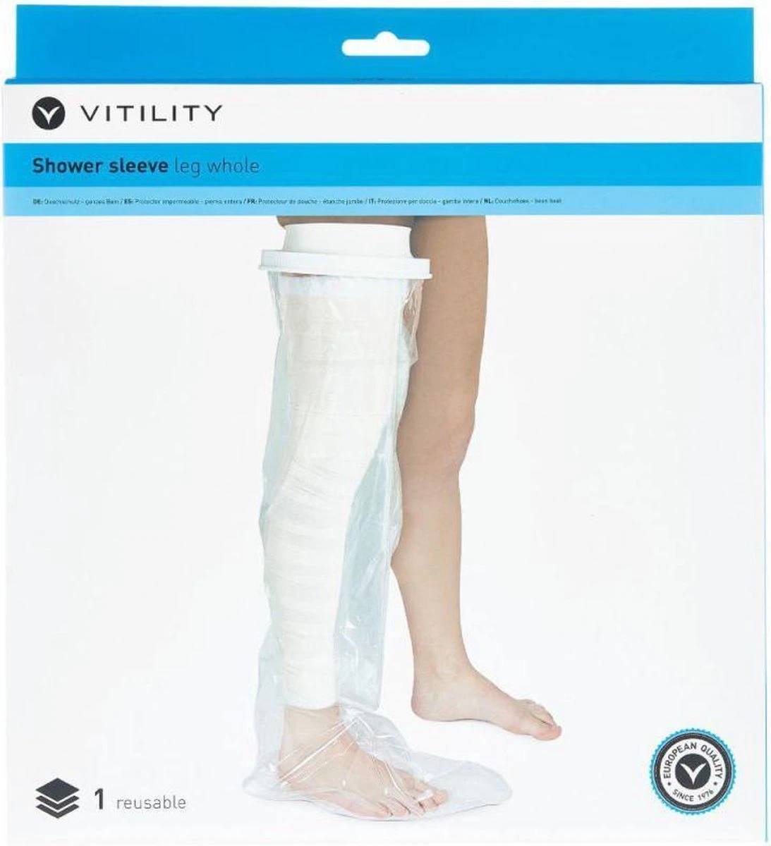 VITILITY Douchehoes Been Heel - Gipshoes - Gips En Verband Bescherming Tegen Vocht 9 VITILITY Douchehoes Been Heel - Gipshoes - Gips En Verband Bescherming Tegen Vocht - Afbeelding 9