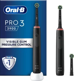 Oral B Oral-B Pro 3 3900 Duo - 2 X Zwarte Elektrische Tandenborstel - Met Extra Opzetborstel