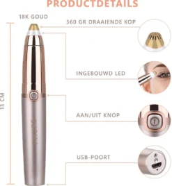 Alternative view of Phure Wenkbrauw Trimmer - Rose Gold