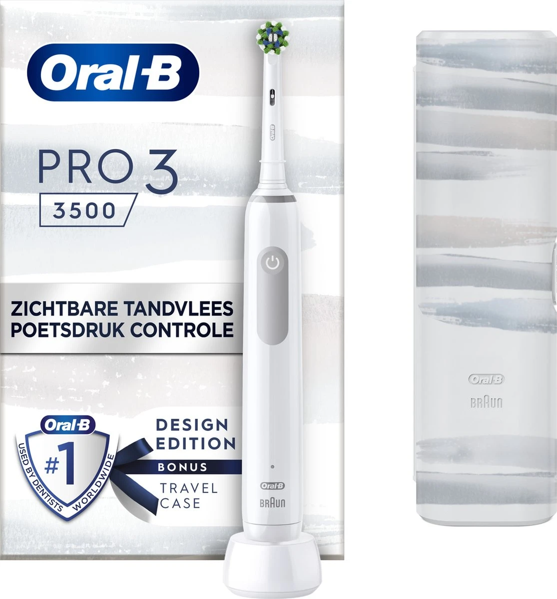 Oral B Oral-B Pro 3 3500 - Elektrische Tandenborstel - Wit 1 Oral B Oral-B Pro 3 3500 - Elektrische Tandenborstel - Wit