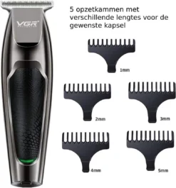 Alternative view of Tondeuse Voor Mannen- Voor Hoofdhuid En Baard - Haartrimmer - Draadloos - Inclusief 5 Opzetstukken