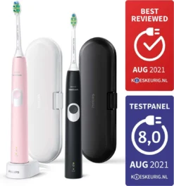 Philips Sonicare ProtectiveClean 4300 HX6800/35 - Elektrische Tandenborstel - Roze & Zwart -Oral B Shop 1121x1200