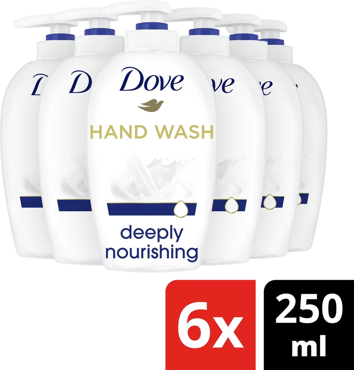 Dove Deeply Nourishing Verzorgende Handzeep - 6 X 250 Ml - Voordeelverpakking 1 Dove Deeply Nourishing Verzorgende Handzeep - 6 X 250 Ml - Voordeelverpakking