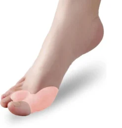 Merkloos Hallux Valgus Siliconen Teencorrector/Spreider En Beschermer Grote Teen – Siliconen Teenspreiders (Per Paar) - Beigeig