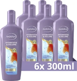 Andrélon Hydratatie & Volume Shampoo - 6 X 300 Ml - Voordeelverpakking