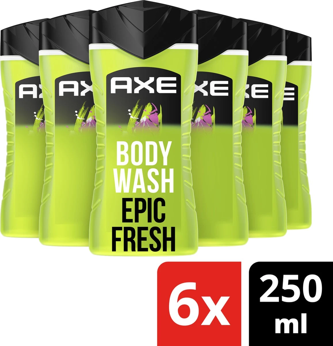 Axe 3-in-1 Douchegel - Epic Fresh - 6 X 250 Ml 2 Axe 3-in-1 Douchegel - Epic Fresh - 6 X 250 Ml - Afbeelding 2