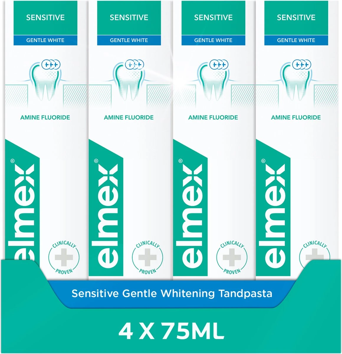 Elmex Sensitive Whitening Tandpasta 4 X 75ml - Voor Gevoelige Tanden - Voordeelverpakking 1 Elmex Sensitive Whitening Tandpasta 4 X 75ml - Voor Gevoelige Tanden - Voordeelverpakking
