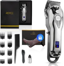 Professionele Tondeuse - Tondeuse Mannen - Draadloze Tondeuse - Tondeuse Hoofdhaar - Haartrimmer - Tondeuses - Zilver - Trimmer Mannen - Complete Set