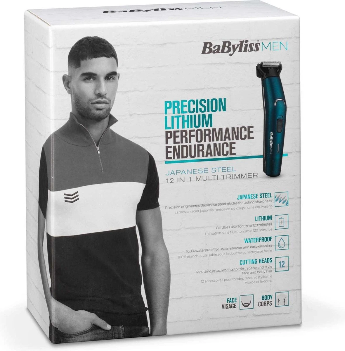 BaByliss Japanese Steel 12-in-1 Multitrimmer MT890E - 120 Min Draadloos Gebruik - Waterproof 8 BaByliss Japanese Steel 12-in-1 Multitrimmer MT890E - 120 Min Draadloos Gebruik - Waterproof - Afbeelding 8