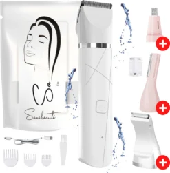 4-in-1 Bikinitrimmer Gezicht - Oksels - Benen - Bikinilijn - Wenkbrauw Trimmer - Neustrimmer - Intieme Zone - Ladyshaves Bikini - Haarverwijderaar Dames - Trimmer Vrouw Schaamhaar