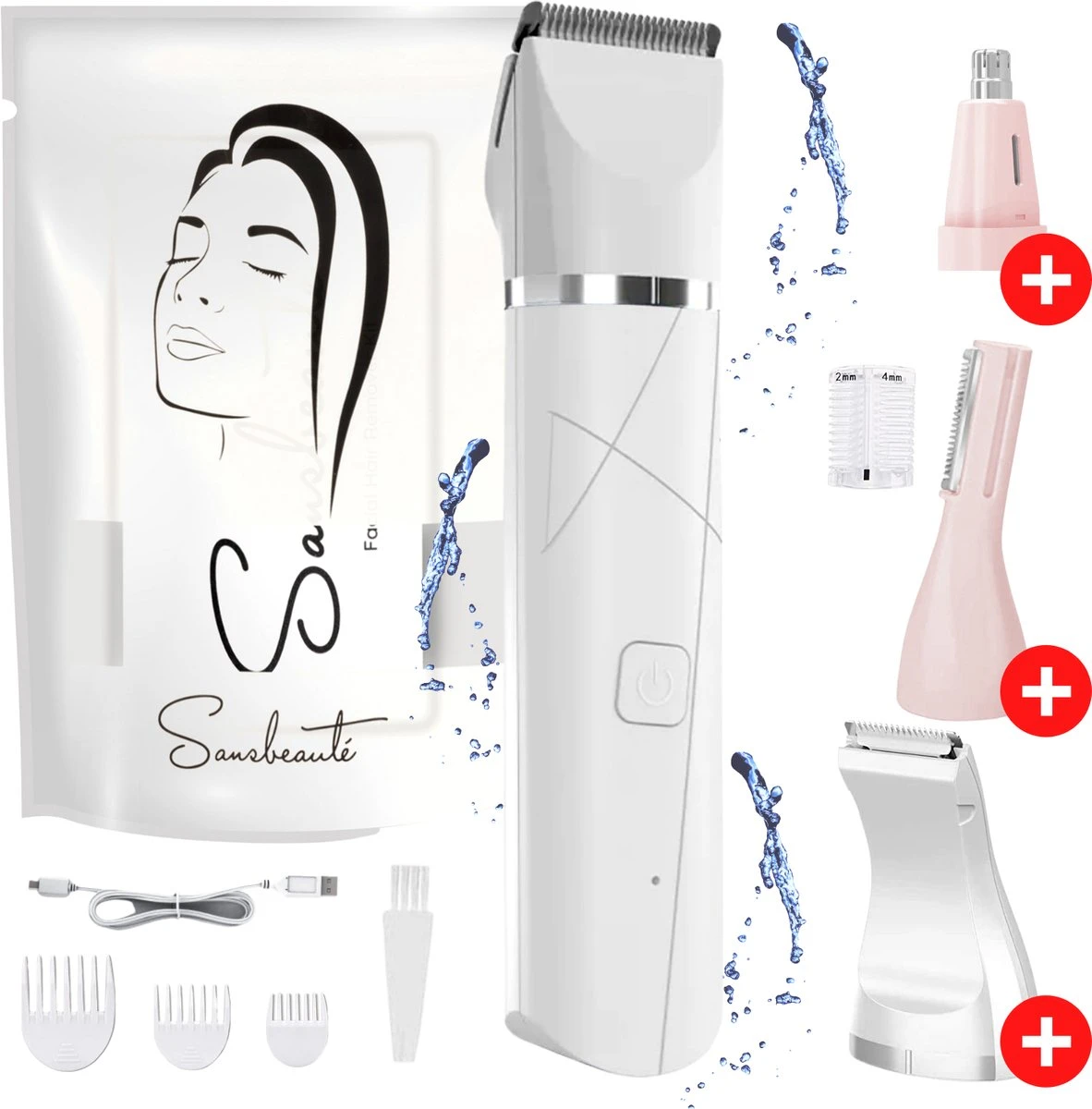 4-in-1 Bikinitrimmer Gezicht - Oksels - Benen - Bikinilijn - Wenkbrauw Trimmer - Neustrimmer - Intieme Zone - Ladyshaves Bikini - Haarverwijderaar Dames - Trimmer Vrouw Schaamhaar 1 4-in-1 Bikinitrimmer Gezicht - Oksels - Benen - Bikinilijn - Wenkbrauw Trimmer - Neustrimmer - Intieme Zone - Ladyshaves Bikini - Haarverwijderaar Dames - Trimmer Vrouw Schaamhaar