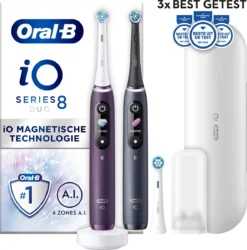 Oral B Oral-B IO 8 - Paars En Zwart - Elektrische Tandenborstels - Duopack -Oral B Shop 1185x1200
