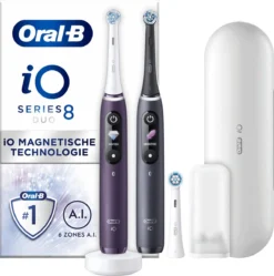Oral B Oral-B IO 8 - Paars En Zwart - Elektrische Tandenborstels - Duopack