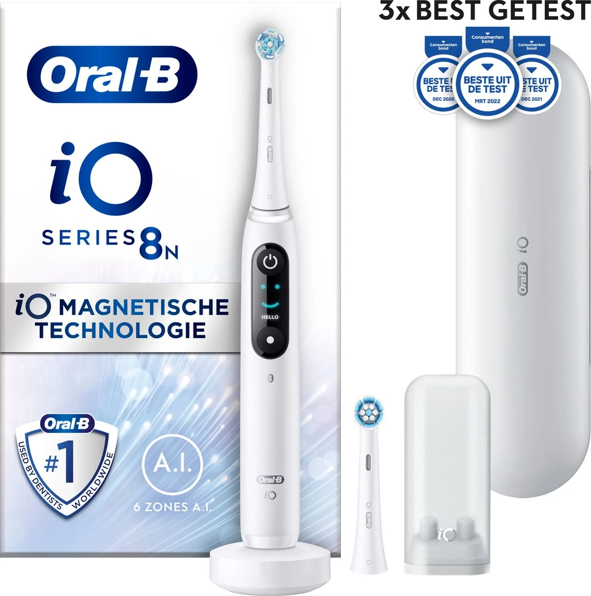 Oral B Oral-B IO 8N - White - Elektrische Tandenborstel - Ontworpen Door Braun 4 Oral B Oral-B IO 8N - White - Elektrische Tandenborstel - Ontworpen Door Braun - Afbeelding 4