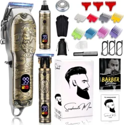 Professionele Draadloze 4-in-1 Tondeuse Kit - Tondeuse Mannen Hoofdhaar - Cheveux Haar - Haartrimmer - Kapper Haar Machine - Haartondeuse - Baard - Hair Clipper - Kapper Buddha Trimmer - Kappersset