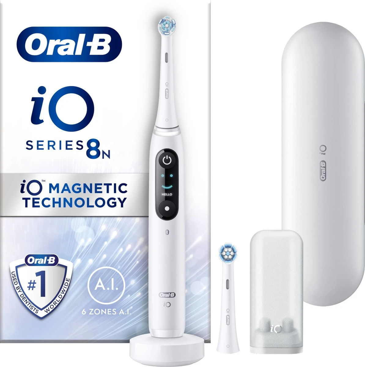 Oral B Oral-B IO 8N - White - Elektrische Tandenborstel - Ontworpen Door Braun 1 Oral B Oral-B IO 8N - White - Elektrische Tandenborstel - Ontworpen Door Braun