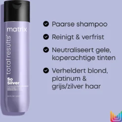 Alternative view of Matrix Total Results So Silver Shampoo – Reinigt En Neutraliseert Blond, Grijs En Wit Haar – 300 Ml