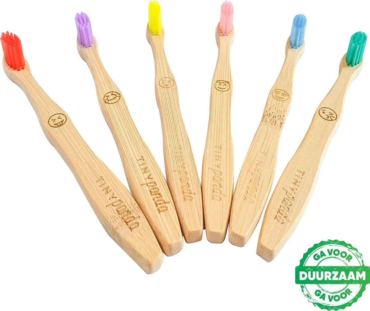 4+2 Bamboe Tandenborstel Voor Kinderen - Emoji - Bamboo Kids Toothbrush - Zero Waste - Vegan 7 4+2 Bamboe Tandenborstel Voor Kinderen - Emoji - Bamboo Kids Toothbrush - Zero Waste - Vegan - Afbeelding 7
