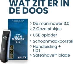 BALZY BushBuster 3.0 - Trimmer - Scheerapparaat - Haartrimmer - Bodygroomer - SafeShave Technologie - Waterdicht - Veilig Scheren - Oplaadbaar -Oral B Shop 1200x1052 3