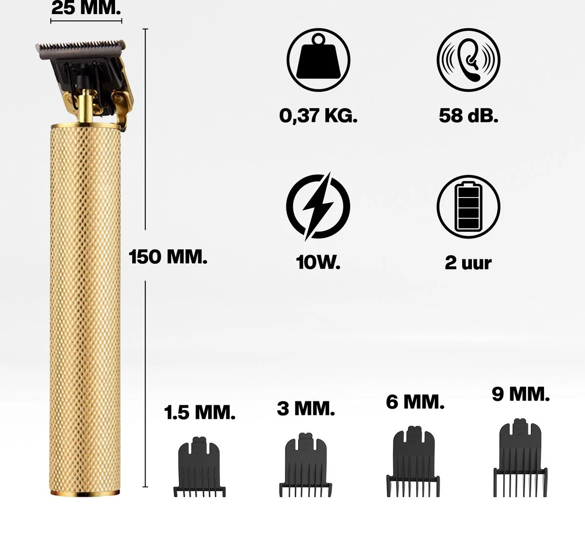 VRL Tondeuse – Trimmer Voor Mannen – Baard – Haartrimmer – Tondeuse Mannen Hoofdhaar – 0 Tot 9 Millimeter 6 VRL Tondeuse – Trimmer Voor Mannen – Baard – Haartrimmer – Tondeuse Mannen Hoofdhaar – 0 Tot 9 Millimeter - Afbeelding 6