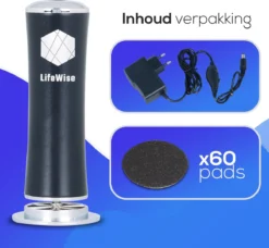 LifeWise Elektrische Eelt Verwijderaar - Voetvijl - 60 Vervangbare Schuurpads - Netstroom Adapter 22 LifeWise Elektrische Eelt Verwijderaar - Voetvijl - 60 Vervangbare Schuurpads - Netstroom Adapter -Oral B Shop 1200x1109