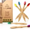 4+2 Bamboe Tandenborstel Voor Kinderen - Emoji - Bamboo Kids Toothbrush - Zero Waste - Vegan