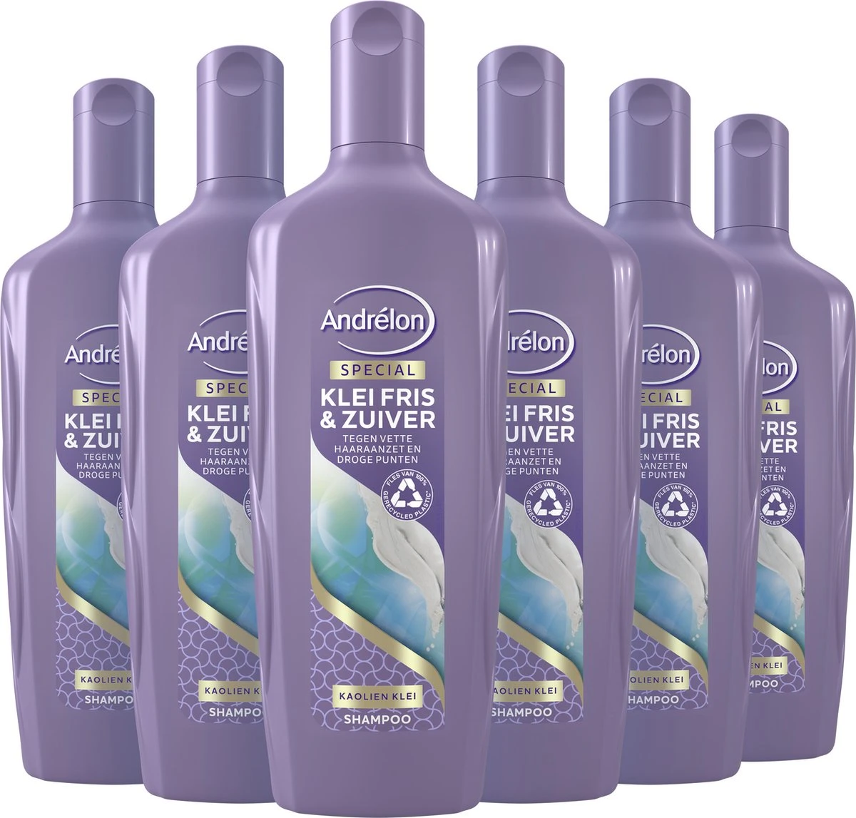Andrélon Klei Fris & Zuiver Shampoo - 6 X 300 Ml - Voordeelverpakking 2 Andrélon Klei Fris & Zuiver Shampoo - 6 X 300 Ml - Voordeelverpakking - Afbeelding 2