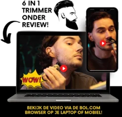 Alternative view of 6-in-1 Baardtrimmer Mannen - Trimmer Voor Baard En Lichaam - Incl. 6 Opzetstukken - Bodygroomer Mannen - Bodytrimmer Heren - Tondeuse - 0.5-15MM - Neus En Oor
