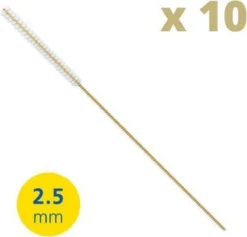Lactona Interdentaal Ragers - XX-Small Long 2,5mm - Geel - 2 Gripzak X 5 Stuks - Voordeelpakket