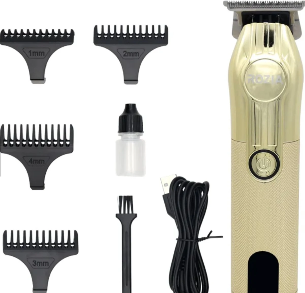 Tondeuse Mannen - Trimmer - Goud Chroom - Professionele Oplaadbare Draadloze Baard Trimmer En Tondeuse Haar Scheer Machine Voor Mannen 4 Tondeuse Mannen - Trimmer - Goud Chroom - Professionele Oplaadbare Draadloze Baard Trimmer En Tondeuse Haar Scheer Machine Voor Mannen - Afbeelding 4