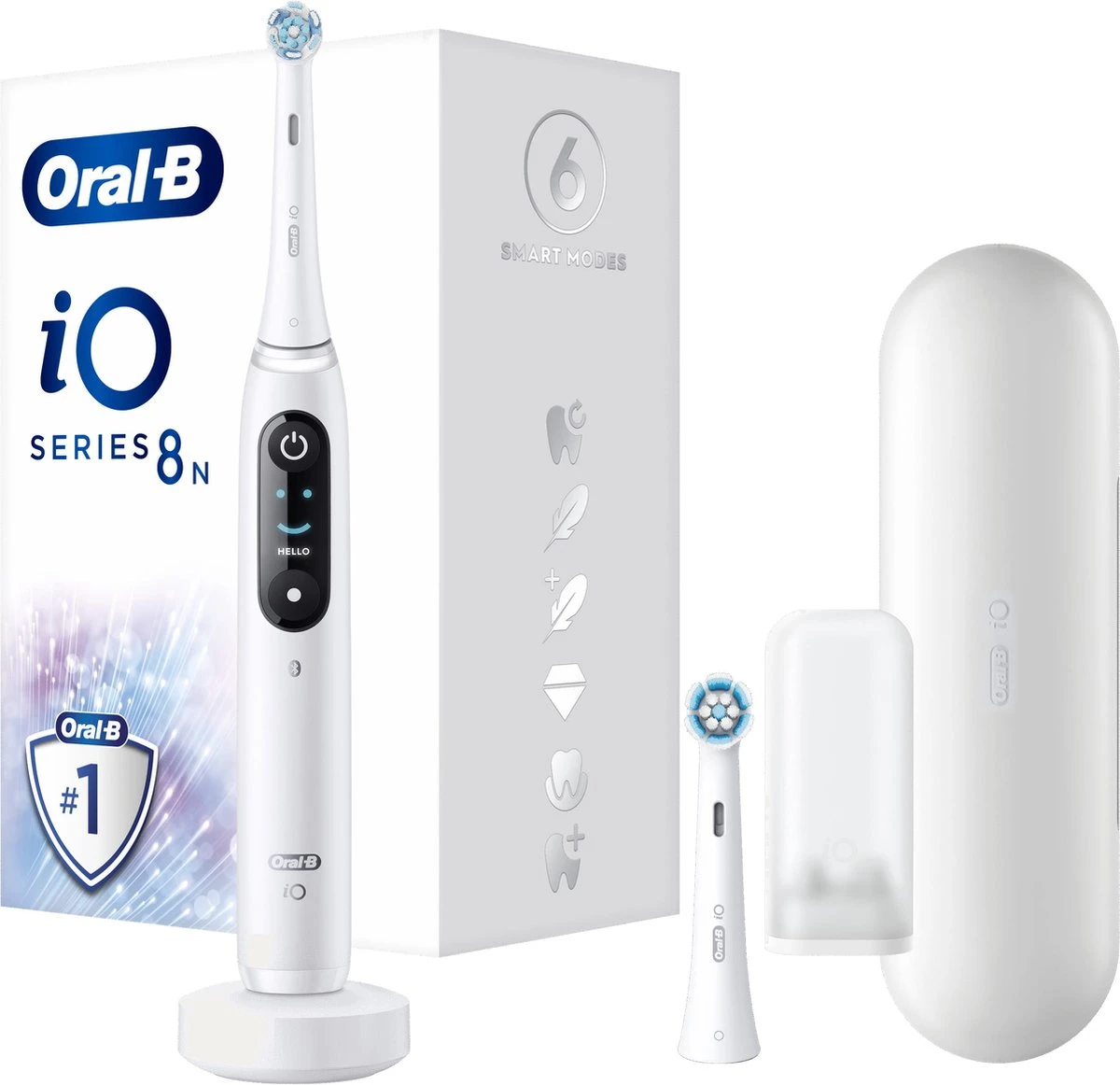 Oral B Oral-B IO 8N - White - Elektrische Tandenborstel - Ontworpen Door Braun 10 Oral B Oral-B IO 8N - White - Elektrische Tandenborstel - Ontworpen Door Braun - Afbeelding 10