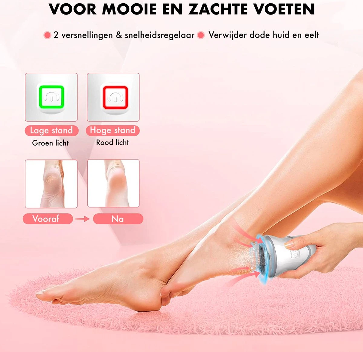 DynaBright Elektrische Eeltverwijderaar Met Stofzuigsysteem - Inc. 3 Vlijlschijven - 2 Standen - Voetvijl - Eeltvijl - Eelt Verwijderaar -USB Oplaadbaar - Geïntegreerde Zuigfunctie 4 DynaBright Elektrische Eeltverwijderaar Met Stofzuigsysteem - Inc. 3 Vlijlschijven - 2 Standen - Voetvijl - Eeltvijl - Eelt Verwijderaar -USB Oplaadbaar - Geïntegreerde Zuigfunctie - Afbeelding 4