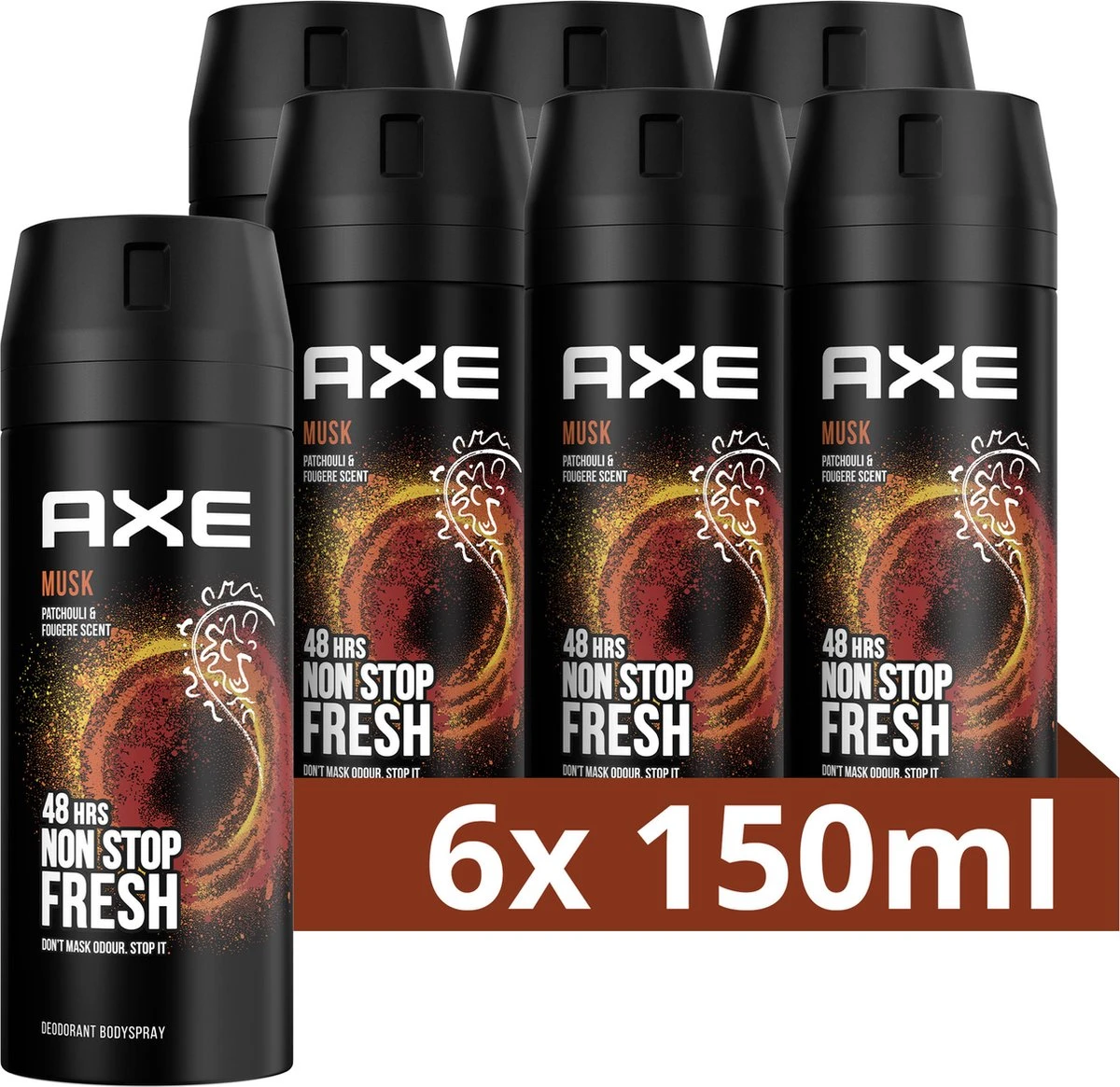 Axe Musk Bodyspray Deodorant - 6 X 150 Ml - Voordeelverpakking 1 Axe Musk Bodyspray Deodorant - 6 X 150 Ml - Voordeelverpakking