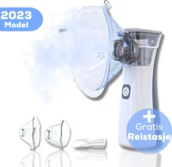 Aerosoltoestel Met 3 Mondstukken - Nebulizer Inhalator - Aerosoltoestel Kinderen, Volwassenen En Baby's - Vernevelaar Inhalator - Gezichtsstomer - Helpt Tegen Luchtwegaandoeningen