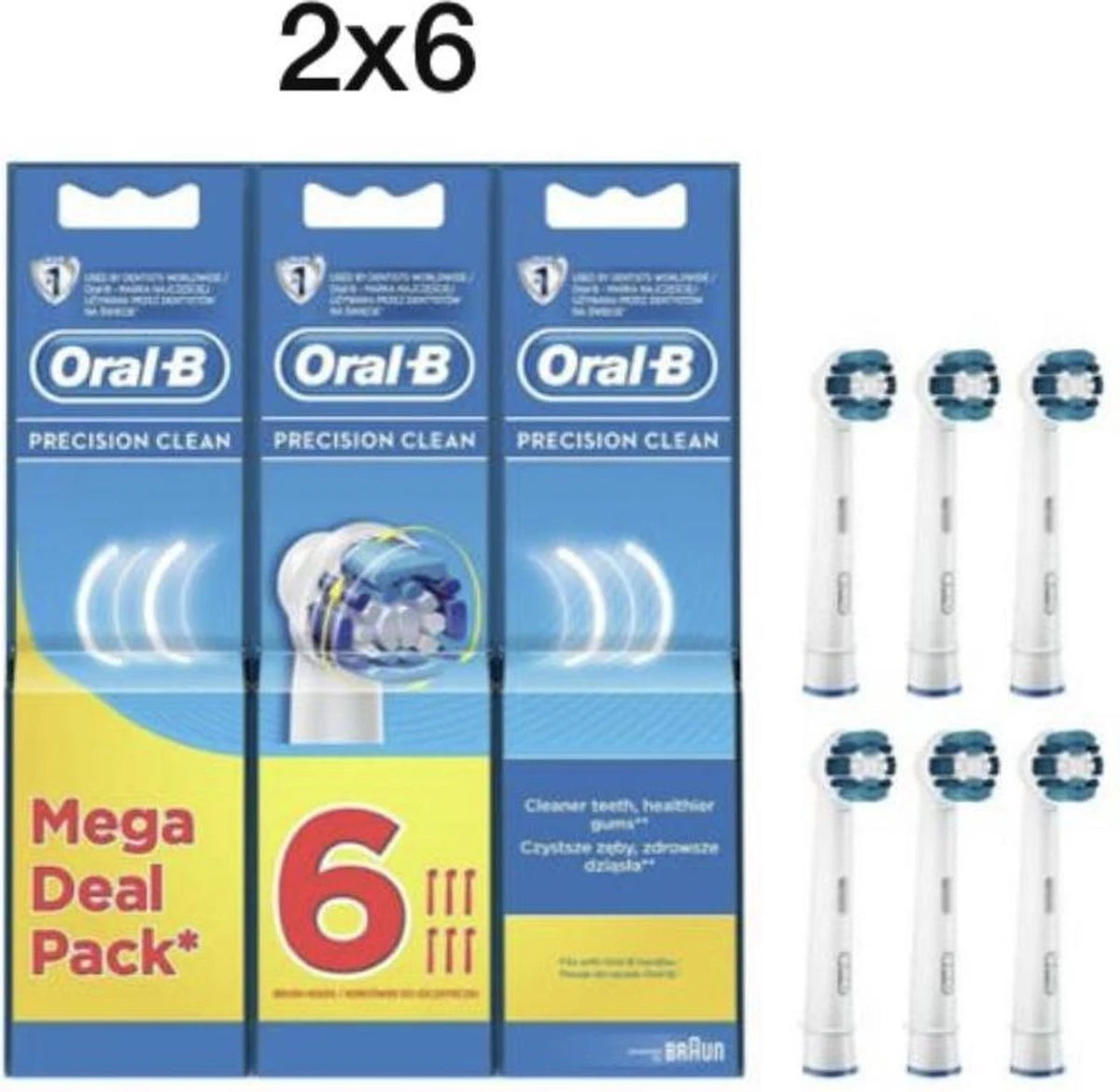 Oral B Precision Clean 12 Stuk. 2x6 1 Oral B Precision Clean 12 Stuk. 2x6