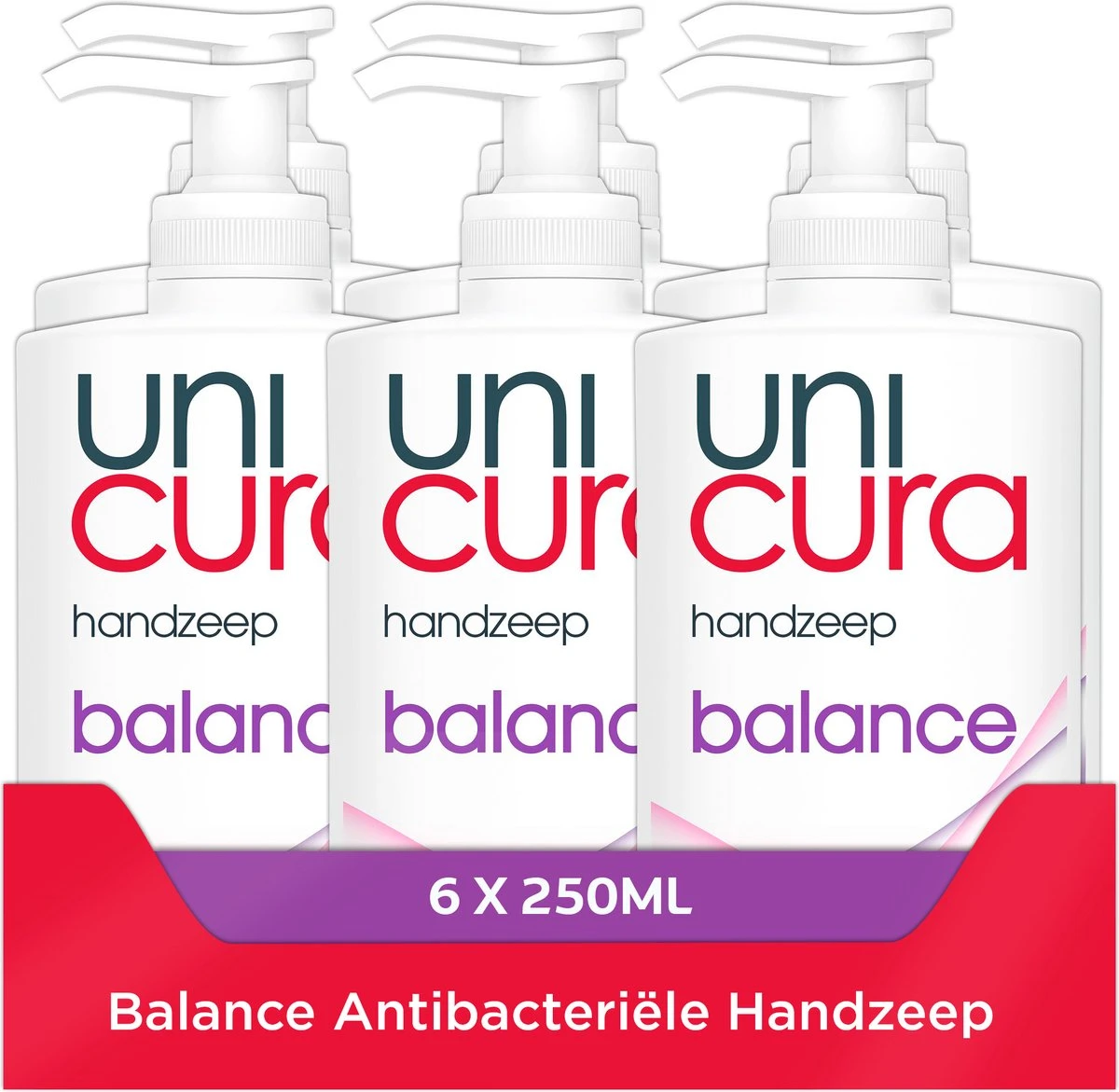 Unicura Balans Antibacteriële Vloeibare Handzeep - 6 X 250 Ml - Voordeelverpakking 1 Unicura Balans Antibacteriële Vloeibare Handzeep - 6 X 250 Ml - Voordeelverpakking