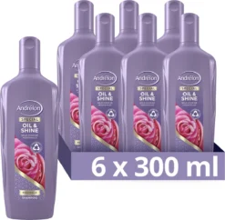 Andrélon Oil & Shine Special Shampoo - 6 X 300 Ml - Voordeelverpakking