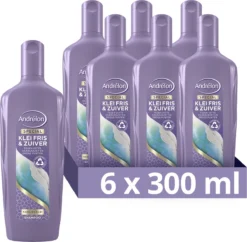 Andrélon Klei Fris & Zuiver Shampoo - 6 X 300 Ml - Voordeelverpakking