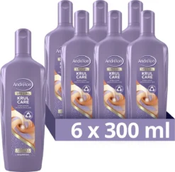 Andrélon Krul Care Shampoo - 6 X 300 Ml - Voordeelverpakking