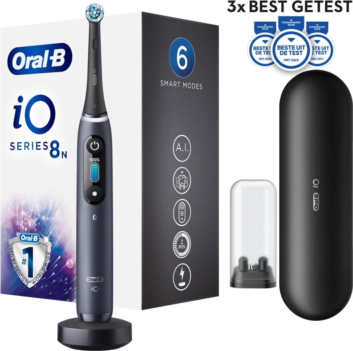 Oral B Oral-B IO 8n - Elektrische Tandenborstel - Zwart 15 Oral B Oral-B IO 8n - Elektrische Tandenborstel - Zwart - Afbeelding 15