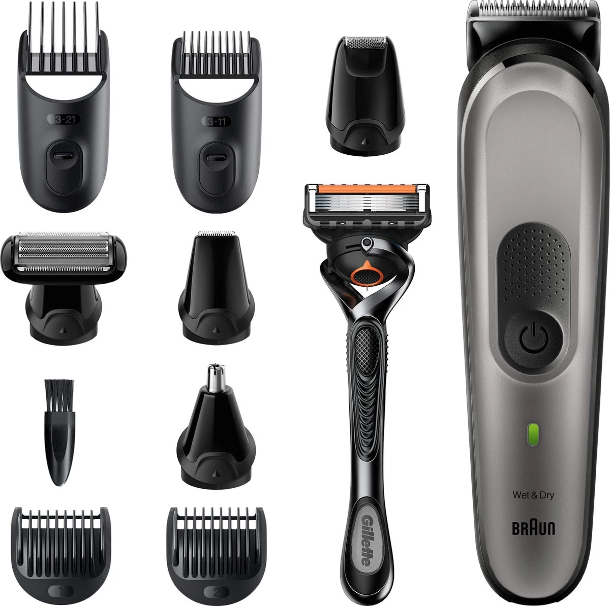 Braun Multigroomer 7 MGK7320 - 10in1 Trimmer Voor Mannen - Baard + Haar 3 Braun Multigroomer 7 MGK7320 - 10in1 Trimmer Voor Mannen - Baard + Haar - Afbeelding 3