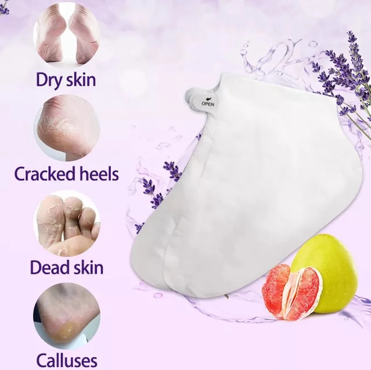 Eeltsokken - Voetmasker - Eeltsokken Voeten - Eelt Verwijderaar - Heerlijk Zachte Voeten - 4 Stuks 4 Eeltsokken - Voetmasker - Eeltsokken Voeten - Eelt Verwijderaar - Heerlijk Zachte Voeten - 4 Stuks - Afbeelding 4