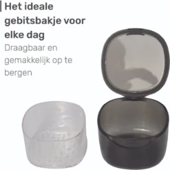 Gebitsbakje - Beugelbakje - Incl. Lekbakje - Roze - Voor - Beugel - Kunstgebit - Prothese - Beugelbakje - Beugeldoosje - Bakje -Oral B Shop 1200x1199 17