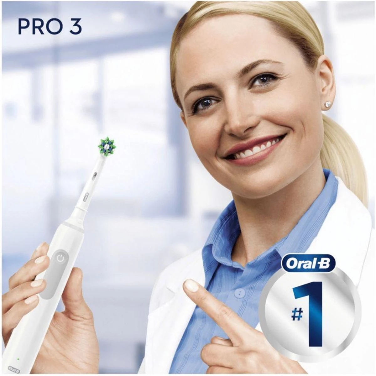 Oral B Oral-B Pro 3 3800 - Wit - Elektrische Tandenborstel Met Gratis Tandpasta 2 Oral B Oral-B Pro 3 3800 - Wit - Elektrische Tandenborstel Met Gratis Tandpasta - Afbeelding 2