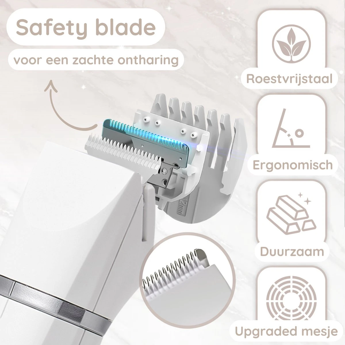 4-in-1 Bikinitrimmer Gezicht - Oksels - Benen - Bikinilijn - Wenkbrauw Trimmer - Neustrimmer - Intieme Zone - Ladyshaves Bikini - Haarverwijderaar Dames - Trimmer Vrouw Schaamhaar 4 4-in-1 Bikinitrimmer Gezicht - Oksels - Benen - Bikinilijn - Wenkbrauw Trimmer - Neustrimmer - Intieme Zone - Ladyshaves Bikini - Haarverwijderaar Dames - Trimmer Vrouw Schaamhaar - Afbeelding 4
