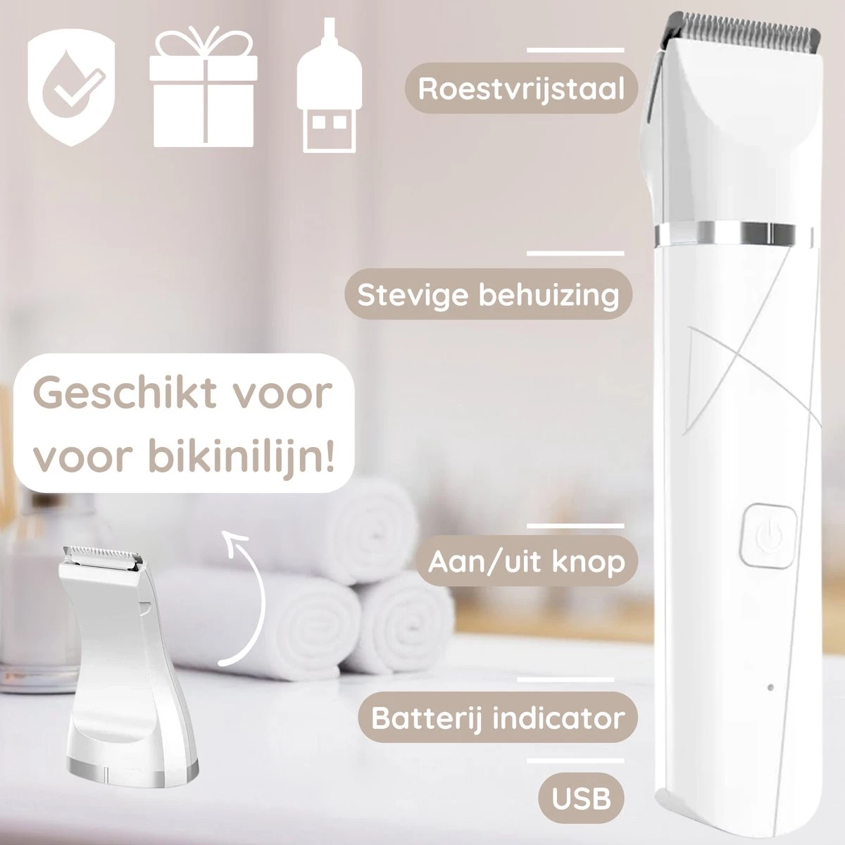 4-in-1 Bikinitrimmer Gezicht - Oksels - Benen - Bikinilijn - Wenkbrauw Trimmer - Neustrimmer - Intieme Zone - Ladyshaves Bikini - Haarverwijderaar Dames - Trimmer Vrouw Schaamhaar 15 4-in-1 Bikinitrimmer Gezicht - Oksels - Benen - Bikinilijn - Wenkbrauw Trimmer - Neustrimmer - Intieme Zone - Ladyshaves Bikini - Haarverwijderaar Dames - Trimmer Vrouw Schaamhaar - Afbeelding 15